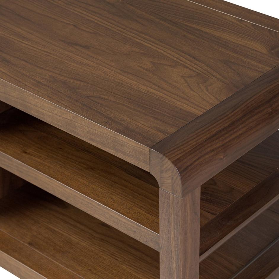 Hawkes Media Console - Dark Walnut Solid by Four Hands