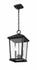 Beacon 2 Light Outdoor Chain Mount Ceiling Fixture in Black Finish by Z-Lite