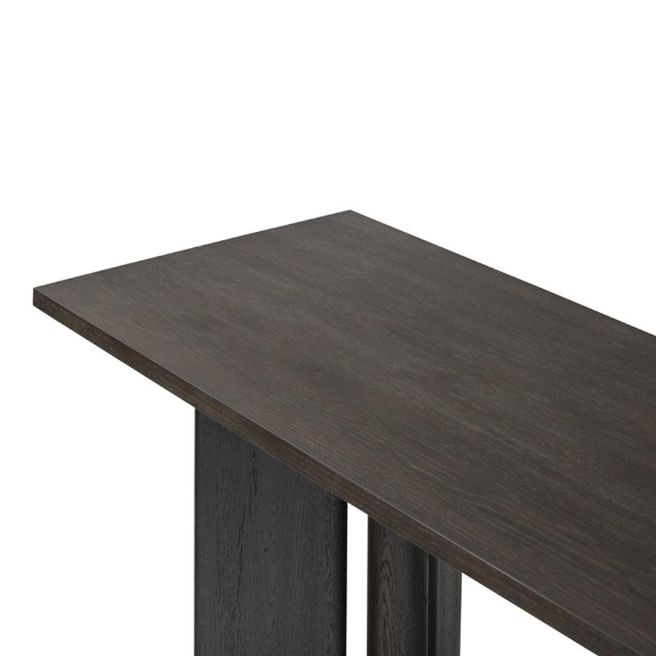Huxley Console Table In Smoked Black Veneer by Four Hands
