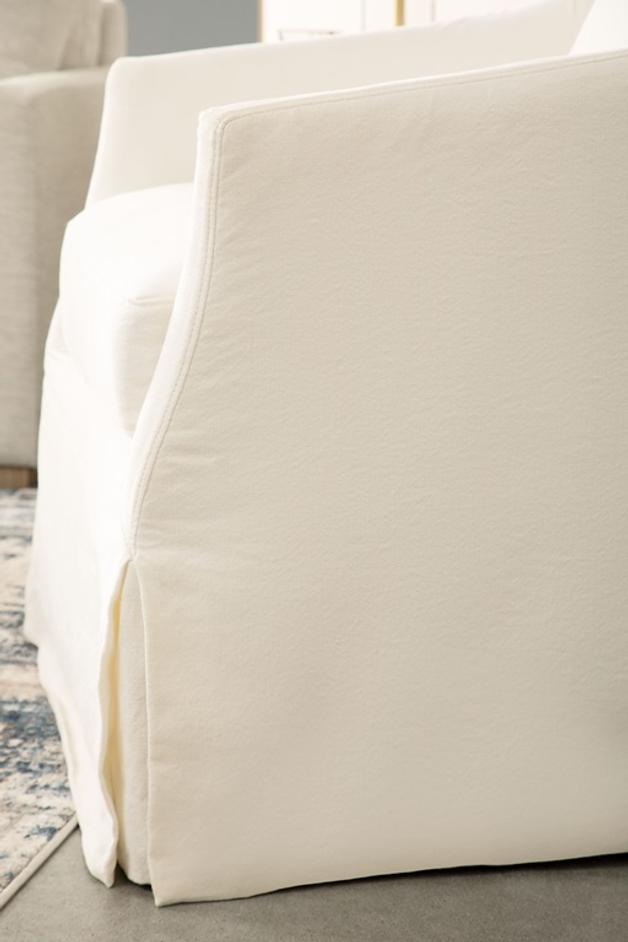 Faye Slipcover Swivel Club Chair by Essentials For Living