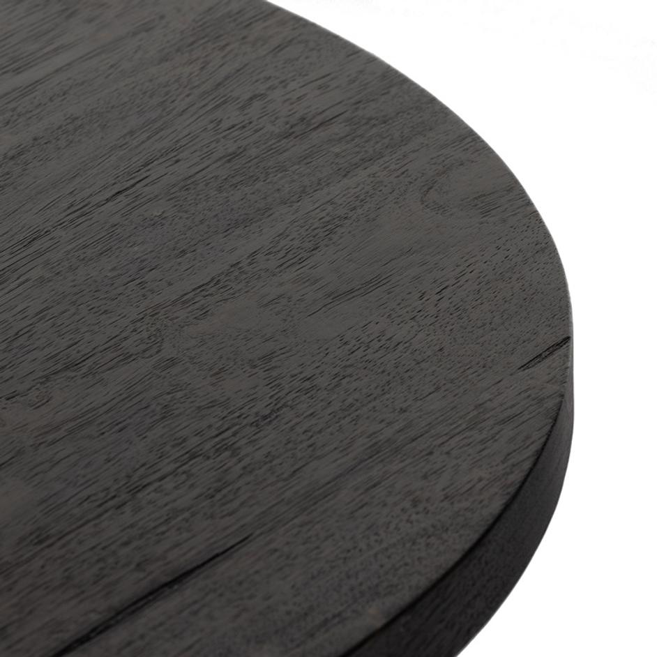 Mesa Large Round Coffee Table In Ebony by FOUR HANDS