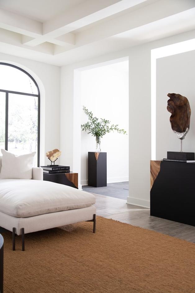 Cornered Side Table, Natural, Iron by Phillips Collection