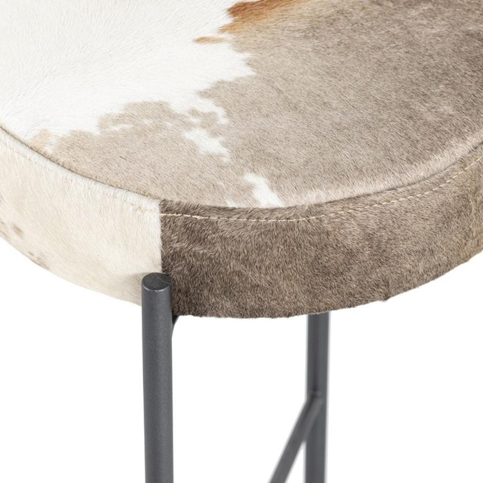 Nocona Stool In Speckled Hide In Counter by FOUR HANDS