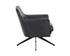CROSBY SWIVEL LOUNGE CHAIR - ALPINE BLACK LEATHER by Sunpan