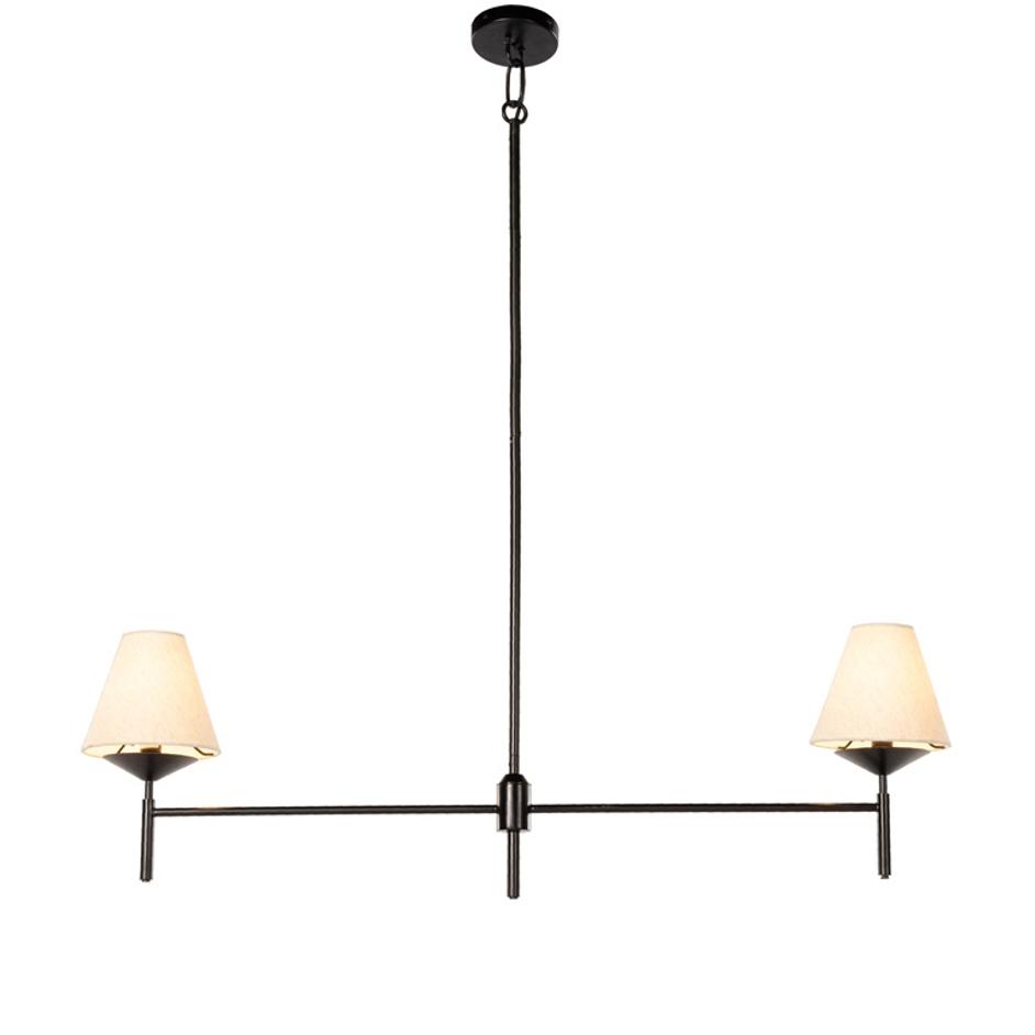 Dodie Linear Chandelier In Jet Black by FOUR HANDS