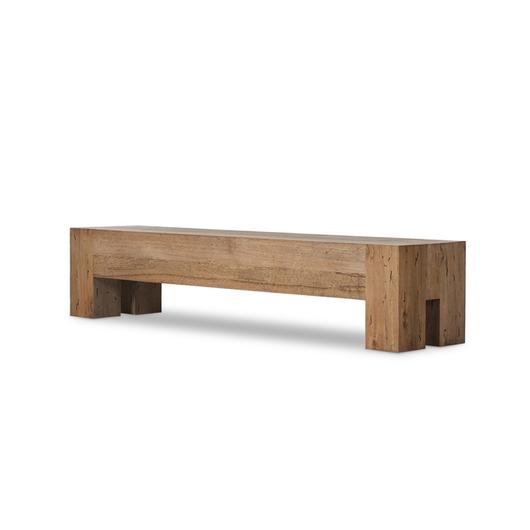 Abaso Large Accent Bench In Rstic Wormwood by FOUR HANDS