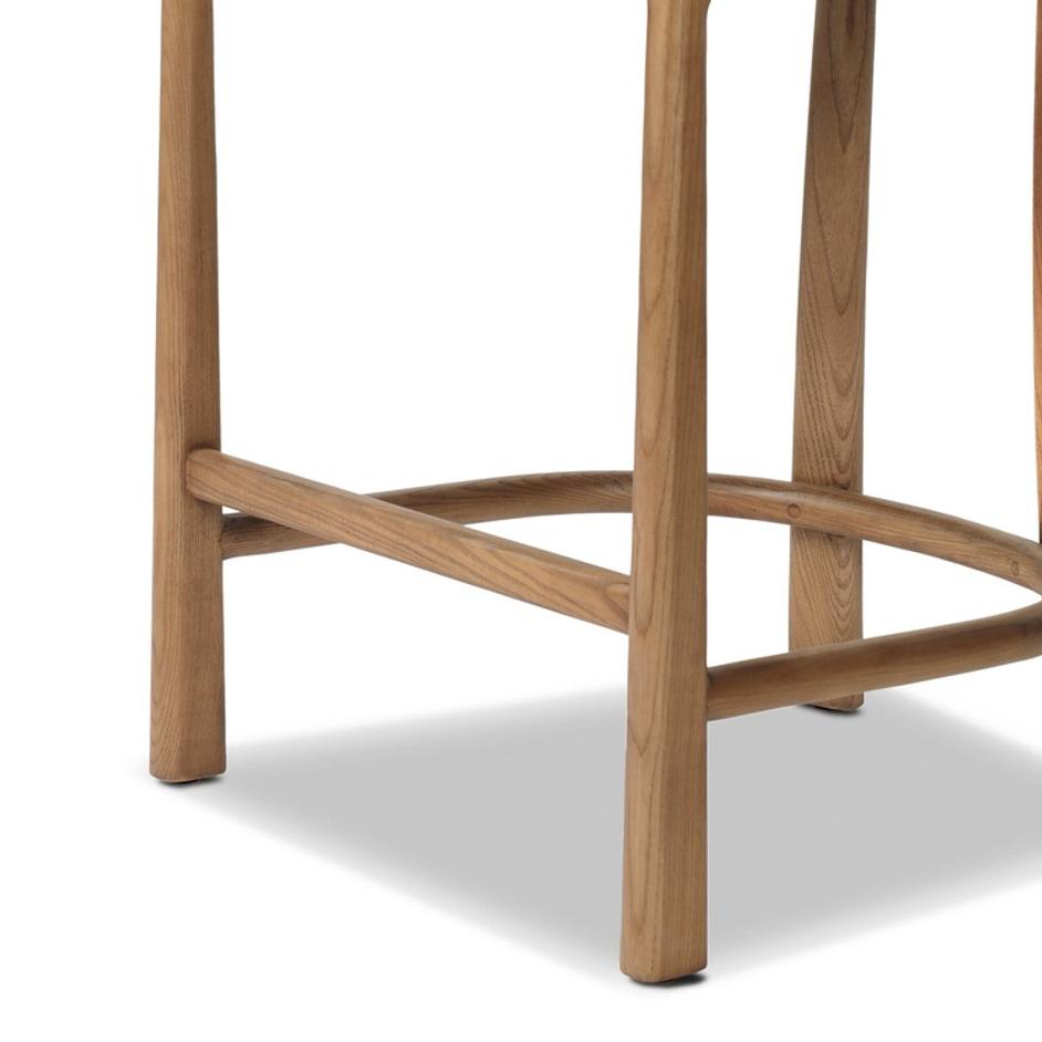 Terrance Counter Stool In Thames Cream And Amber Ash And Amber Ash Veneer by Four Hands