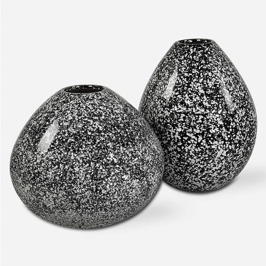 Cosmic Black & White Vases, Set/2 by Uttermost