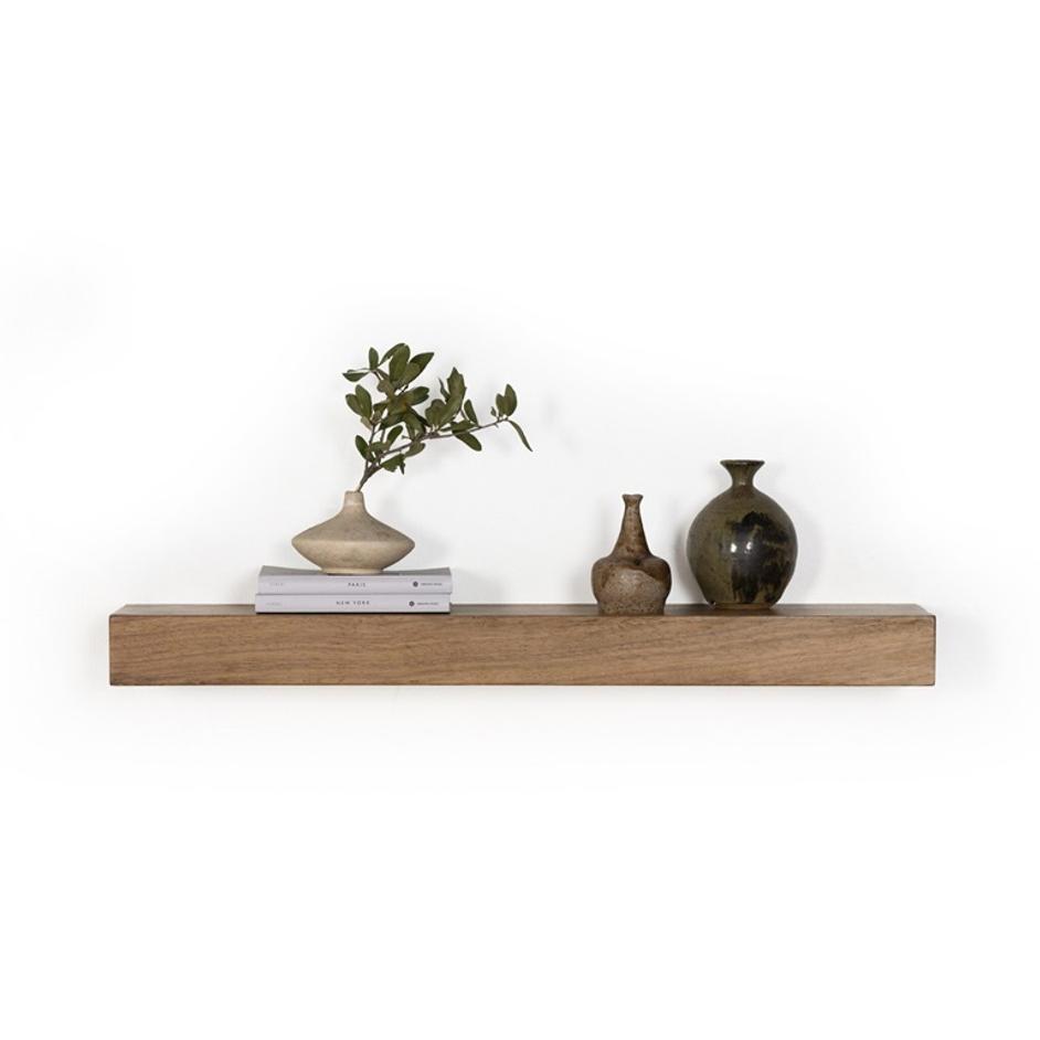 Cain Floating Shelf - Gold Guanacaste by Four Hands