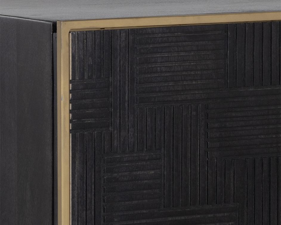 Markwood Sideboard - Brass - Dark Brown by Sunpan