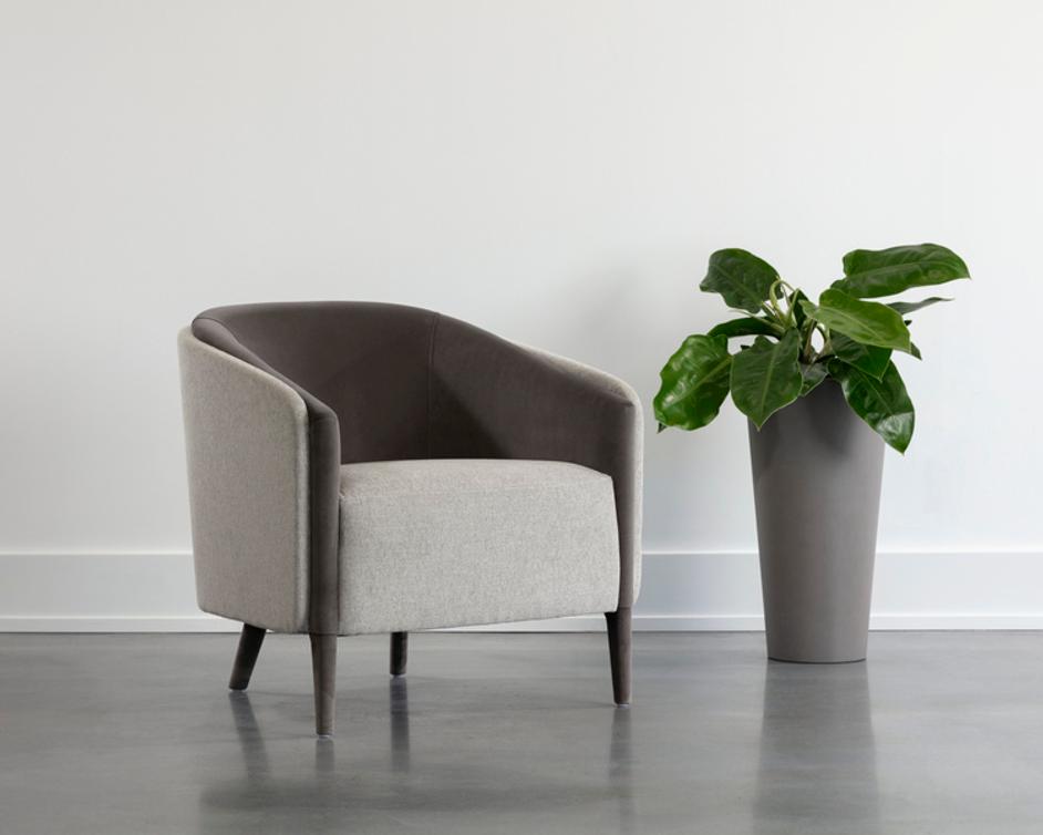 SHEVA ARMCHAIR - ERNST SANDSTONE / MEG ASH by Sunpan