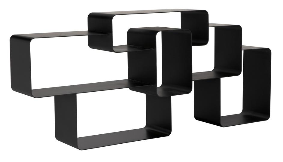 Horizon Industrial Steel Console in Matte Black by Noir Furniture
