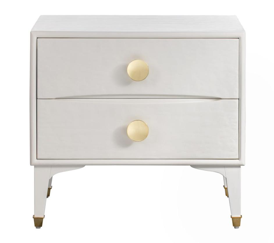 Divine White Nightstand by tov furniture