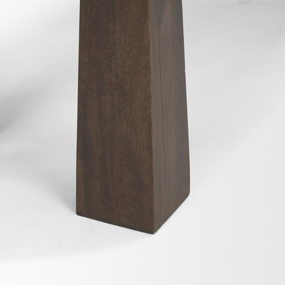 Wolcott Rectangular Dark Brown Solid Wood Bench by Mercana