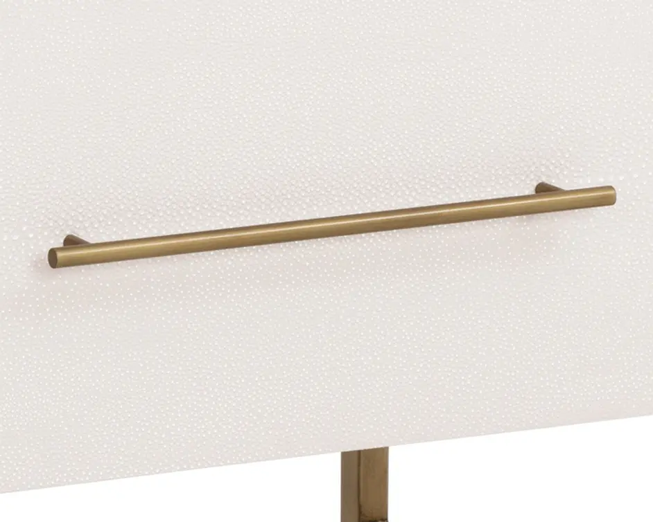 VENICE NIGHTSTAND - OYSTER SHAGREEN by Sunpan