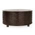 Shira Mango Wood 40" Round Storage Coffee Table Kona Brown by Classic Home