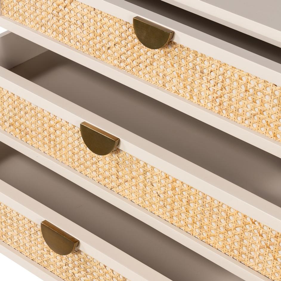 Luella Large Nightstand In Matte Alabaster by FOUR HANDS