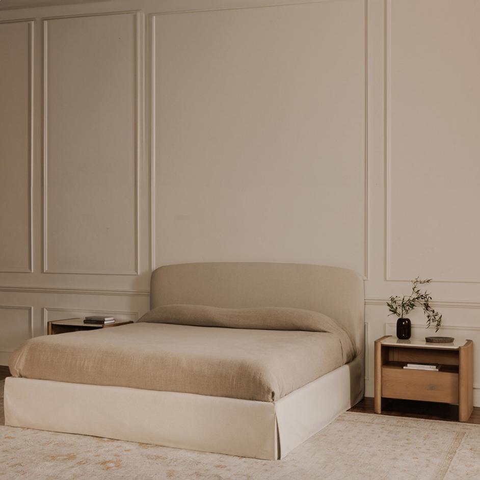 Joan Queen Storage Bed Cream by Moes Home