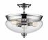 Amon 3 Light Semi Flush Mount in Chrome Finish by Z-Lite