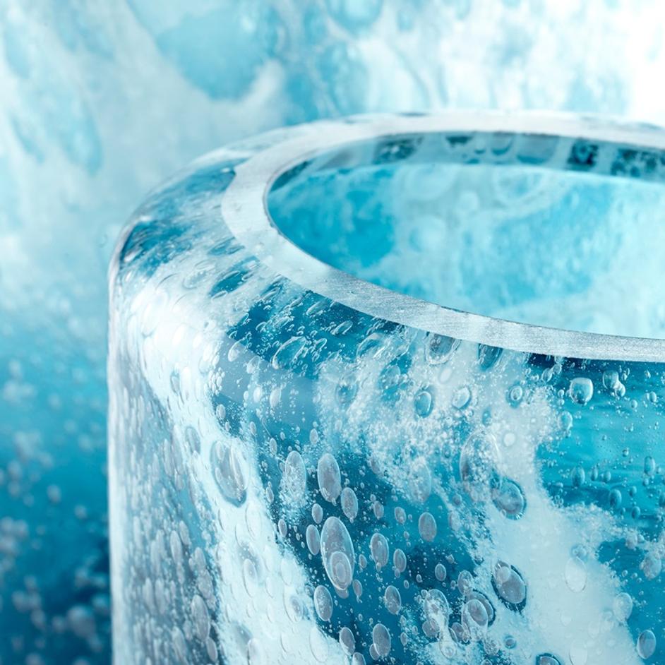 Small Spruzzo Vase in Blue by Cyan Design