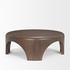 Shima Round Dark Brown Wood W/Arched Legs Coffee Table by Mercana