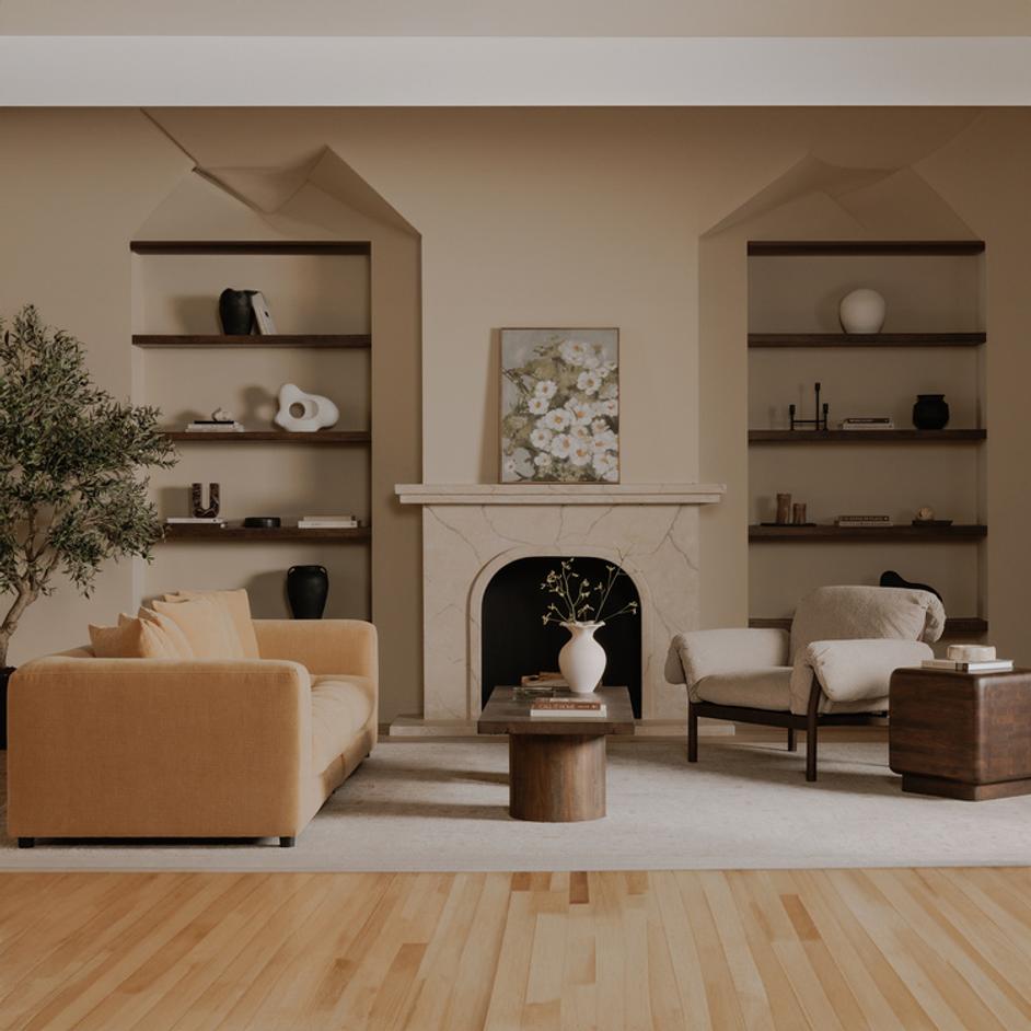 Davie Sofa Golden Yellow by Moes Home