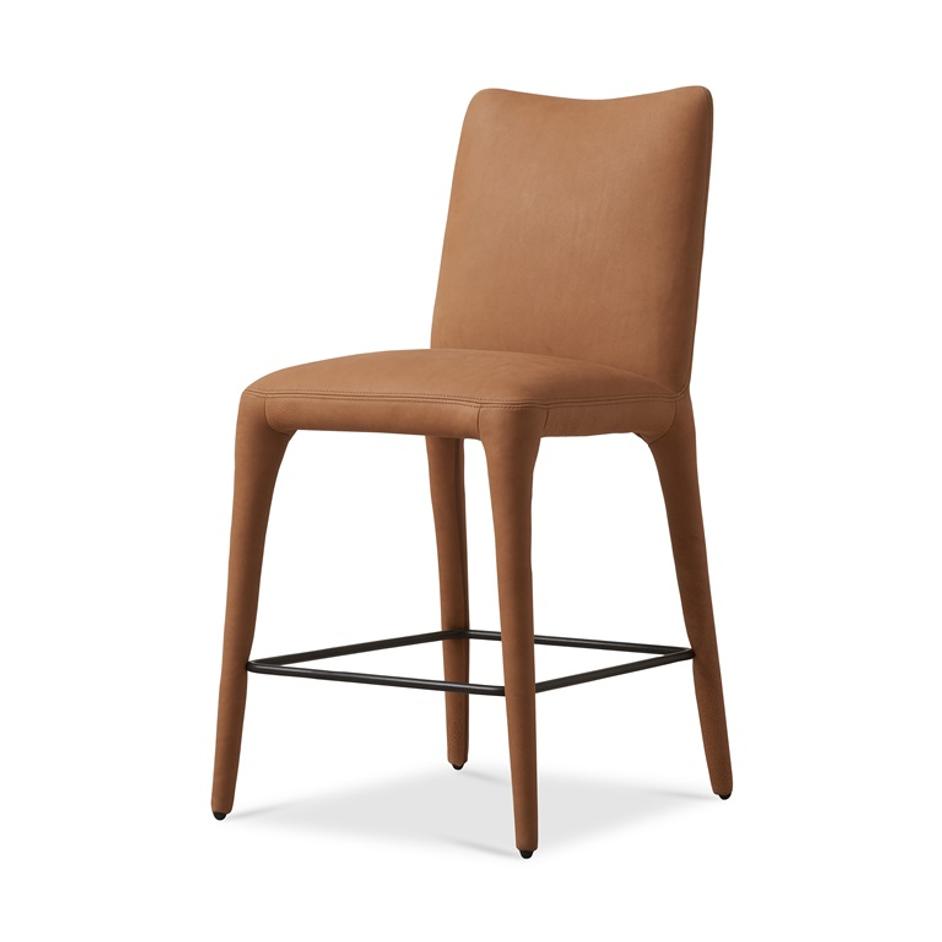 Monza Stool In Heritage Camel In Counter by FOUR HANDS