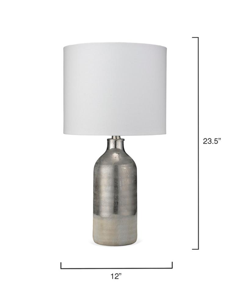 Varnish Ceramic Table Lamp, Silver by Jamie Young