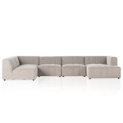 Langham Channeled 5-Piece Sectional - Napa Sandstone by Four Hands