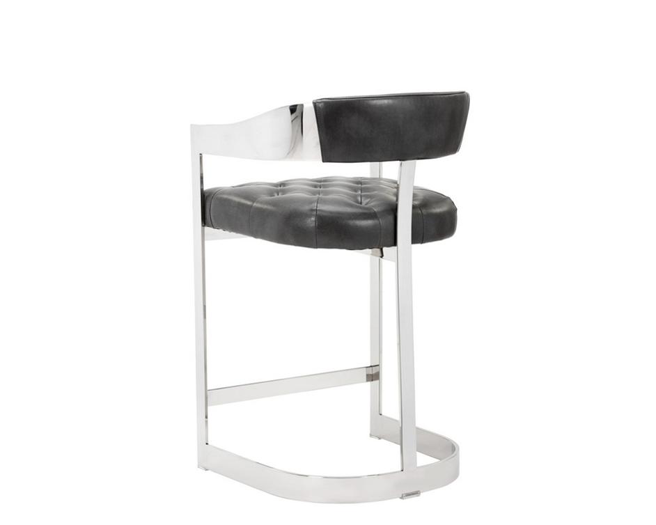 Beaumont Counter Stool - Stainless Steel - Cantina Magnetite by Sunpan