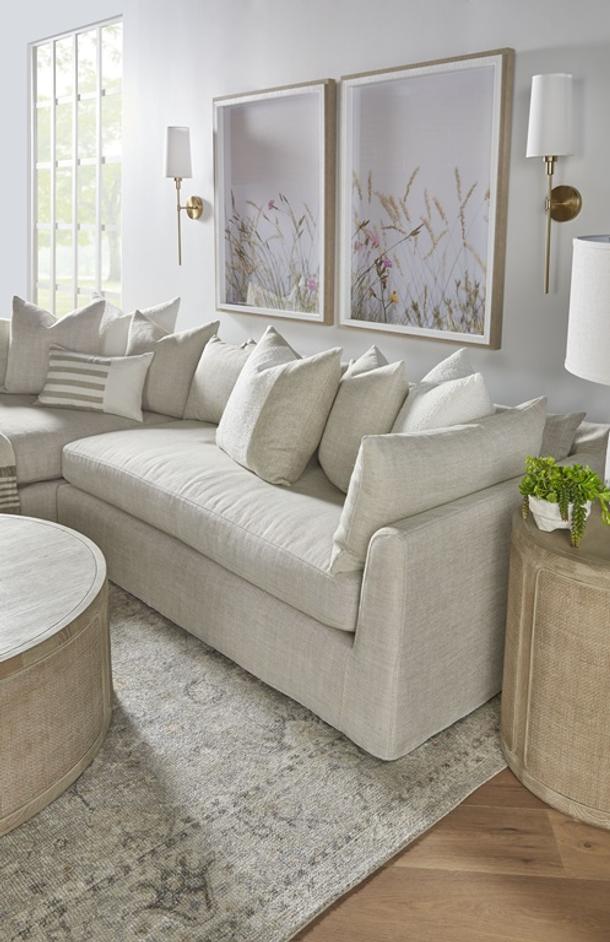 Haven 110" Lounge Slipcover LF Sectional by Essentials For Living