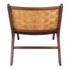 Loria Teak Accent Chair w/ PU Cushion, Cinnamon Brown by New Pacific Direct