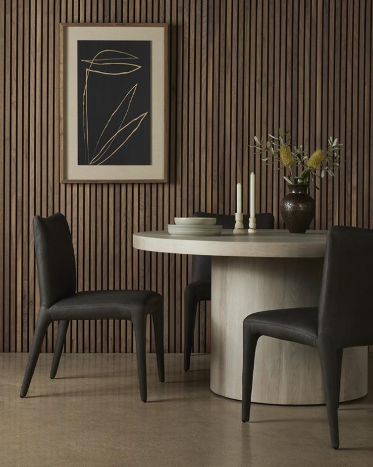 Monza Dining Chair In Heritage Graphite by FOUR HANDS