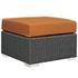 Cove Outdoor Patio Sunbrella® Ottoman In Canvas Tuscan by Modway Furniture