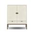 Cressida Bar Cabinet - Ivory Painted Linen by Four Hands