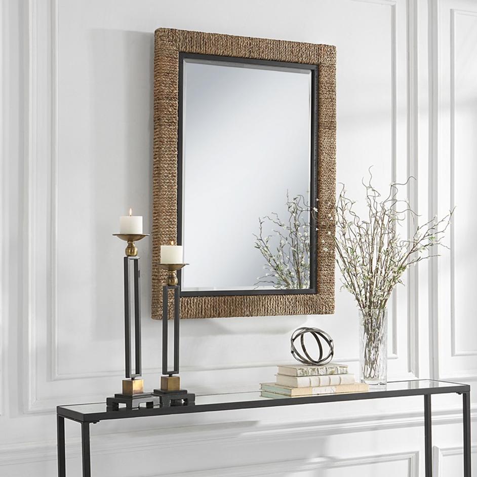 Island Braided Straw Mirror by Uttermost