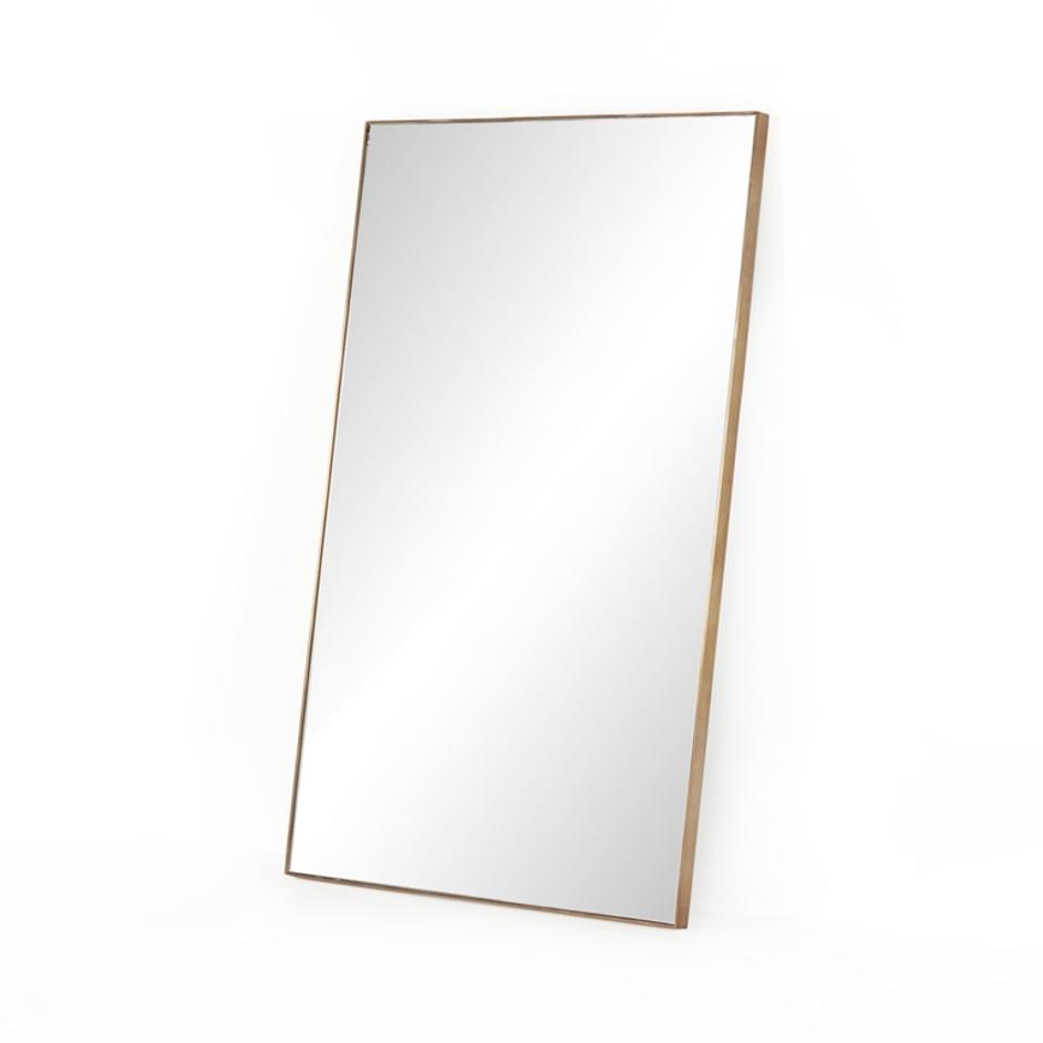 Georgina Rectangle Floor Mirror - Polished Brass by Four Hands