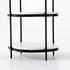 Felix Oval Nightstand-Hammered Grey With Clear Powder Coat by FOUR HANDS