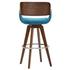 Cyprus Fabric Counter Stool In Santorini Teal/Walnut by New Pacific Direct