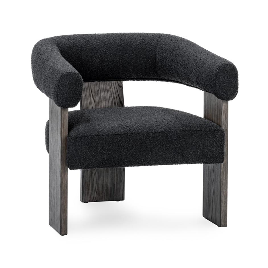 Julina Upholstered Accent Chair Charcoal by Classic Home