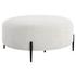 Arles Large Plush White Ottoman by Uttermost