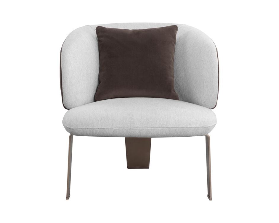 GARRY LOUNGE CHAIR - SAN REMO WINTER CLOUD / MEG ASH by Sunpan