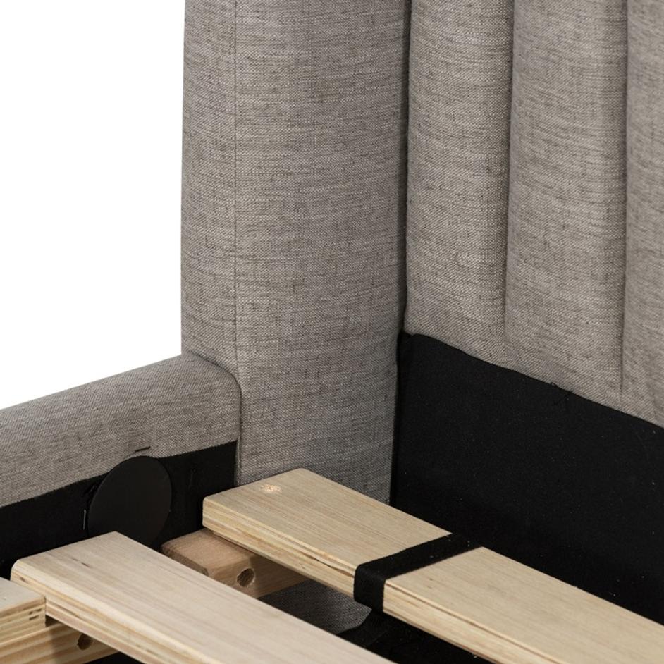 Montgomery Bed In Savile Flannel In Queen by FOUR HANDS