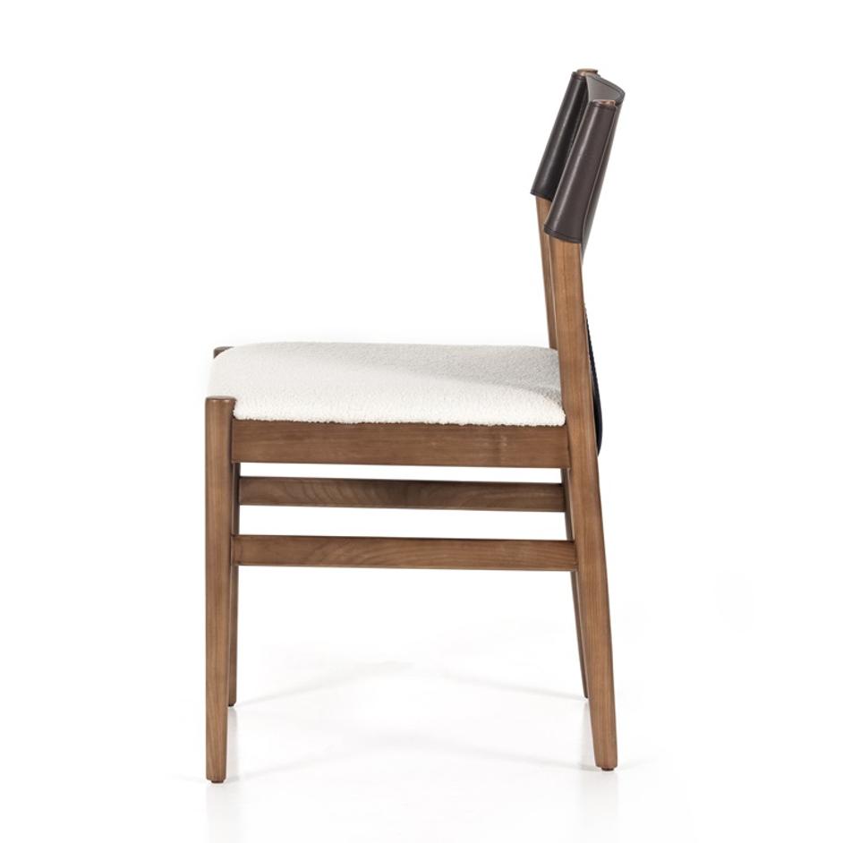 Lulu Armless Dining Chair In Espresso Leather by FOUR HANDS