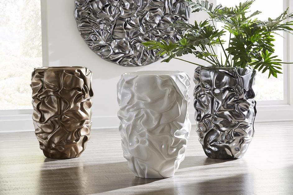 Drape Planter, Polished Bronze by Phillips Collection