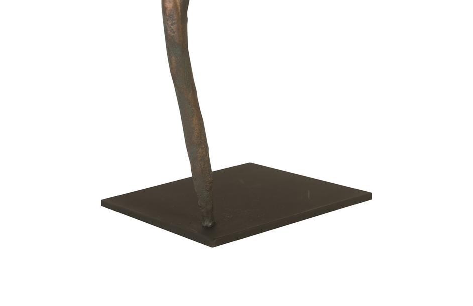 Abstract Figure on Metal Base, Bronze Finish, Leg Folded by PHILLIPS COLLECTION