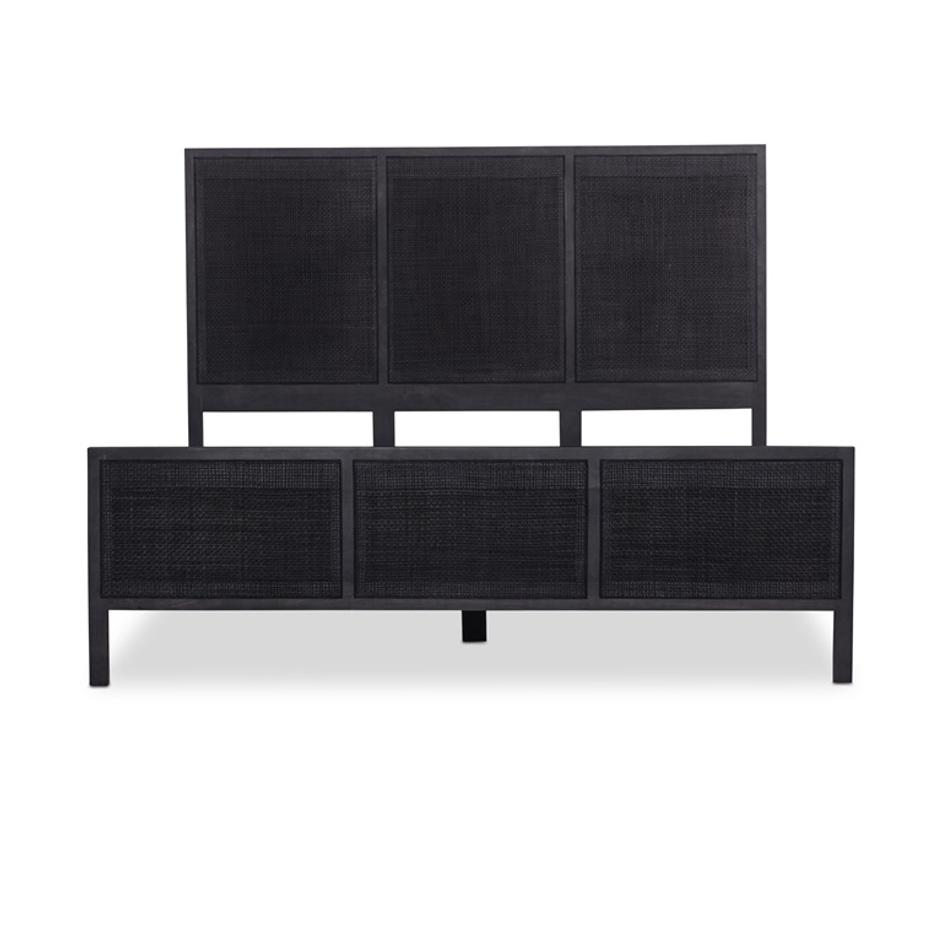 Sydney Queen Bed - Black Wash by Four Hands