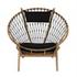 Mateo Bleached Teak Chair with Black Cotton Rope and Clear Coat Flat Finish by Noir Furniture