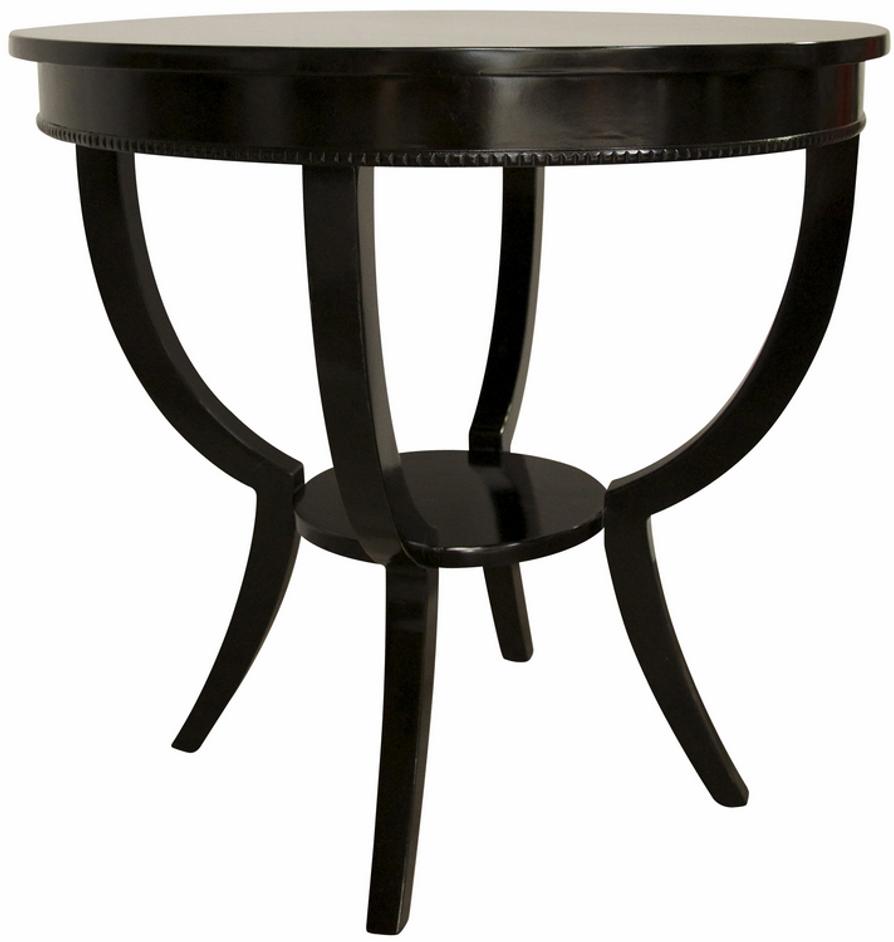 Scheffield Round End Table, Black by Noir Furniture