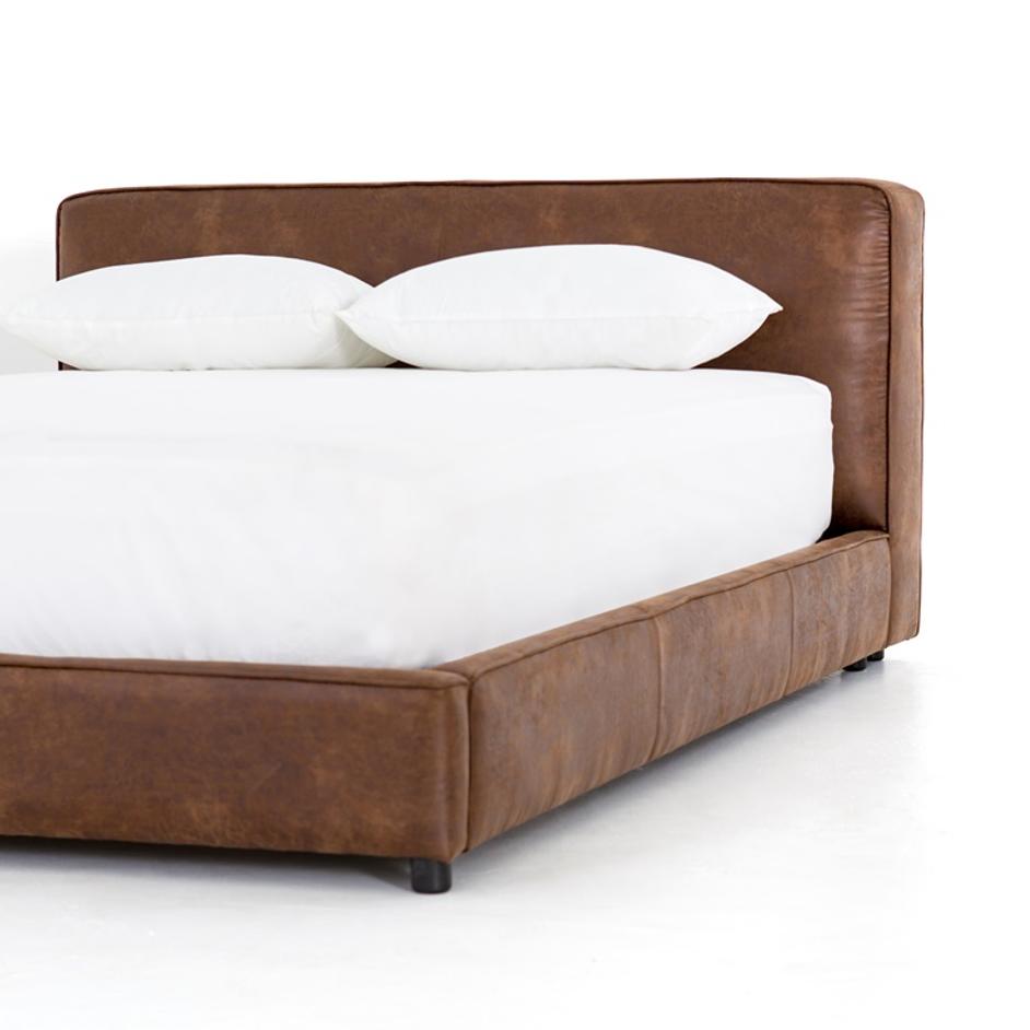 Aidan Bed In Vintage Tobacco In Queen by FOUR HANDS